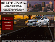 Tablet Screenshot of myprestigeautos.net